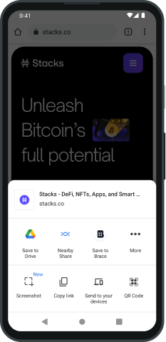 A share screen on Google Pixel 4a